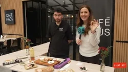 #ElRecreo's mobile unit was at Café Haüs. We discovered the "Sushi Alfajor"