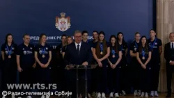 Bronzane odbojkašice u Predsedništvu Srbije