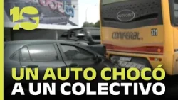 Accident in Córdoba: Car crashes into the back of a Coniferal bus