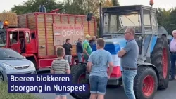 Boeren blokkeren rotondes tijdens protestactie in Nunspeet
