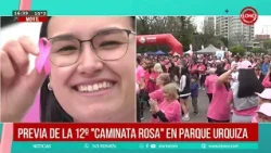 Previa de la 12º "Caminata Rosa" en el Parque Urquiza