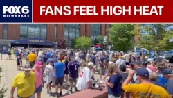 Milwaukee heat wave: Baseball fans feel nearly 100 degree weather | FOX6 News Milwaukee