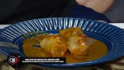 Rice Paper Rolls with Meat Filling in Red Curry Sauce | Chili