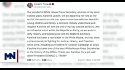 President Trump announced that the White House press secretary will step down at the end of the m...