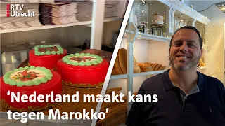 De rood-groene taarten van bakker Fikri vliegen over de toonbank als Marokko speelt | RTV Utrecht