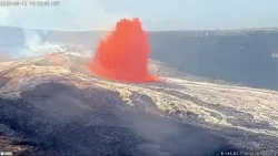 Episode 53 fountaining begins at Kilauea summit