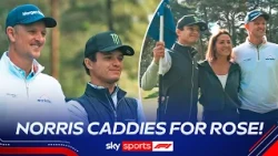 Lando Norris caddies for Justin Rose! | "I think I am amazing at it!" 😅