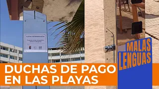 Pay-to-use showers on Matalascañas beach | Malas Lenguas
