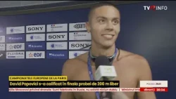 Interviu cu David Popovici, după calificarea în finala probei de 200 m la CE de Nataţie 2026