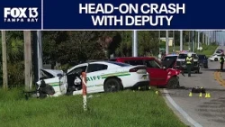 Florida deputy hospitalized after head-on crash