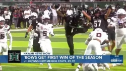 ‘Bows get first win of 2026, downing New Mexico State 29-19