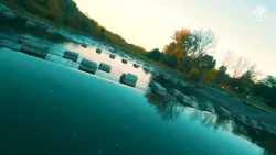 Jesień nad Rabą 🍂 Myślenice z drona FPV o zachodzie słońca
