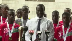 PRESIDENT BARROW PRESENTS TWO MILLION DALASI TO VICTORIOUS U17 TEAM