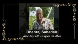 Death Announcement - Dhanraj Sahadeo
