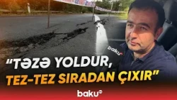 Basqal-Sulut avtomobil yolu çökdü - Baku TV