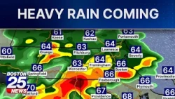 Sunday Weather Alert: Heavy rain may cause localized flooding in southern New England