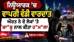 ਨਿਊਯਾਰਕ ’ਚ ਵਾਪਰੀ ਵੱਡੀ ਵਾਰਦਾਤ,ਔਰਤ ਨੇ ਦੋ ਲੋਕਾਂ ’ਤੇ ਚਾ*ਕੂ ਨਾਲ ਕੀਤਾ ਹ*ਮ*ਲਾ