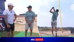 Leeds Rhinos teammates get competitive in Open hole-in-one challenge!
