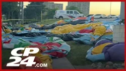 Giant inflatable bouncy castle collapses in Scarborough