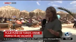 Beaches full of tourists, perfect vacation weather