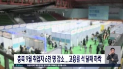 충북 9월 취업자 6천 명 감소…고용률 석 달째 하락