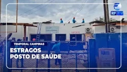 ON AIR - Storm causes damage in some areas of Campinas and rips the roof off a Health Center.