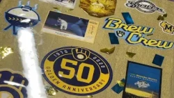 Milwaukee fans build Brewer-themed spaces as the team makes its World Series run this fall
