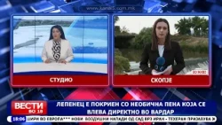 Лепенец прекириен со чудна пена, што се влева во Вардар- се бара виновникот