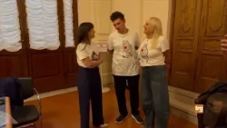 President Proietti meets young designer Lorenzo Giustini
