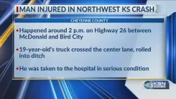Man seriously injured when partially ejected in northwest Kansas crash
