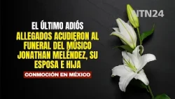 A final farewell: loved ones attend the funeral of musician Jonathan Meléndez, his wife and daughter