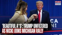 Trump Praises Nicki Minaj's 'Beatiful A*s'| "Hard To Miss" Compliment In Michigan| UNFILTERED SPEECH