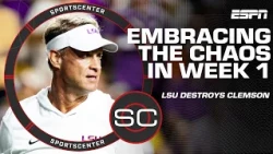 RECAP & REACTION 🏈 Biggest takeaways from LSU's BLOWOUT win over Clemson in Week 1 😤 | SportsCenter