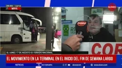 El movimiento en la Terminal de Ómnibus en el inicio del fin de semana largo