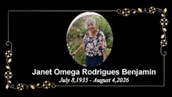 Death Announcement - Janet Omega Rodrigues Benjamin