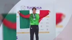 Querétaro athlete Gael Chavez reaches the podium at the NACAC Championships