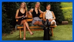 Diana, Lina und Monika präsentieren den praktischen tragbaren Teleskophocker @PEARL-TV