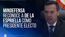 Defense Minister Pedro Sánchez recognizes Abelardo de la Espriella as president-elect