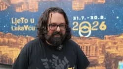 Promocija romana „Safari u Sarajevu“ u Lukavcu, Andrej Nikolaidis
