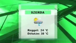 Szerdai időjárás előrejelzés