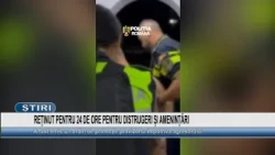 DETAINED FOR 24 HOURS FOR DESTRUCTION OF PROPERTY AND THREATS