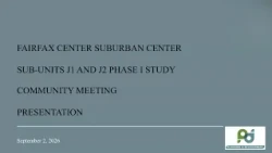 Fairfax Center Suburban Center Sub-Unit J1 & J2 Community Meeting: Sept. 2, 2026