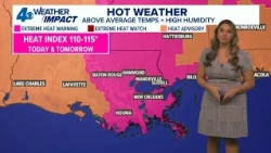 New Orleans Weather: Extreme heat continues through Monday with a few more storms this week