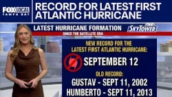 Record for latest first Atlantic hurricane