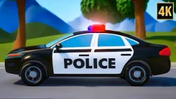 Police Car Formation Video, Car Wash Adventure for Kids