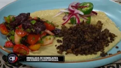 Beet Salad with Hummus and Spiced Meat | Ají
