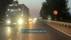 Trafik kilometrik në autostradën Lezhe-Milot