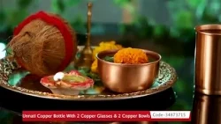 Unnati Copper Bottle With 2 Copper Glasses & 2 Copper Bowls