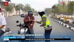 KENDARI TRAFFIC POLICE DISTRIBUTE MASKS