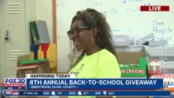 8th annual back-to-school giveaway in Jacksonville's Brentwood area